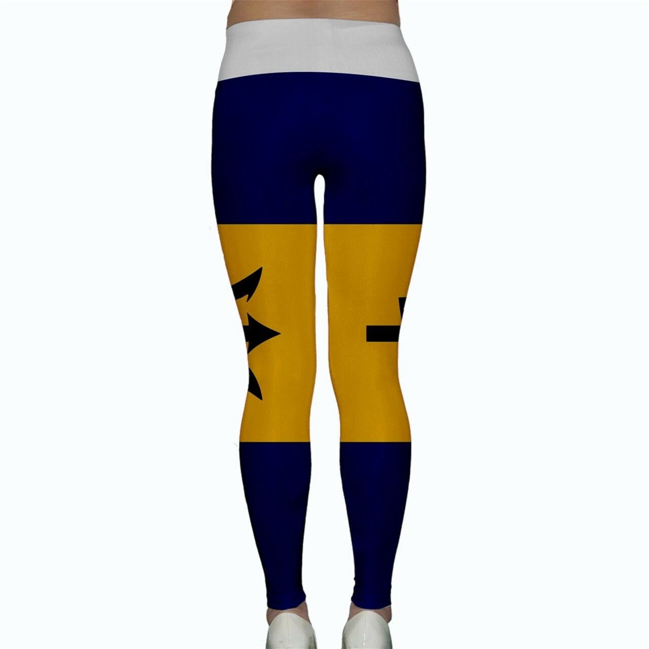 Barbados Flag Yoga Pants Leggings
