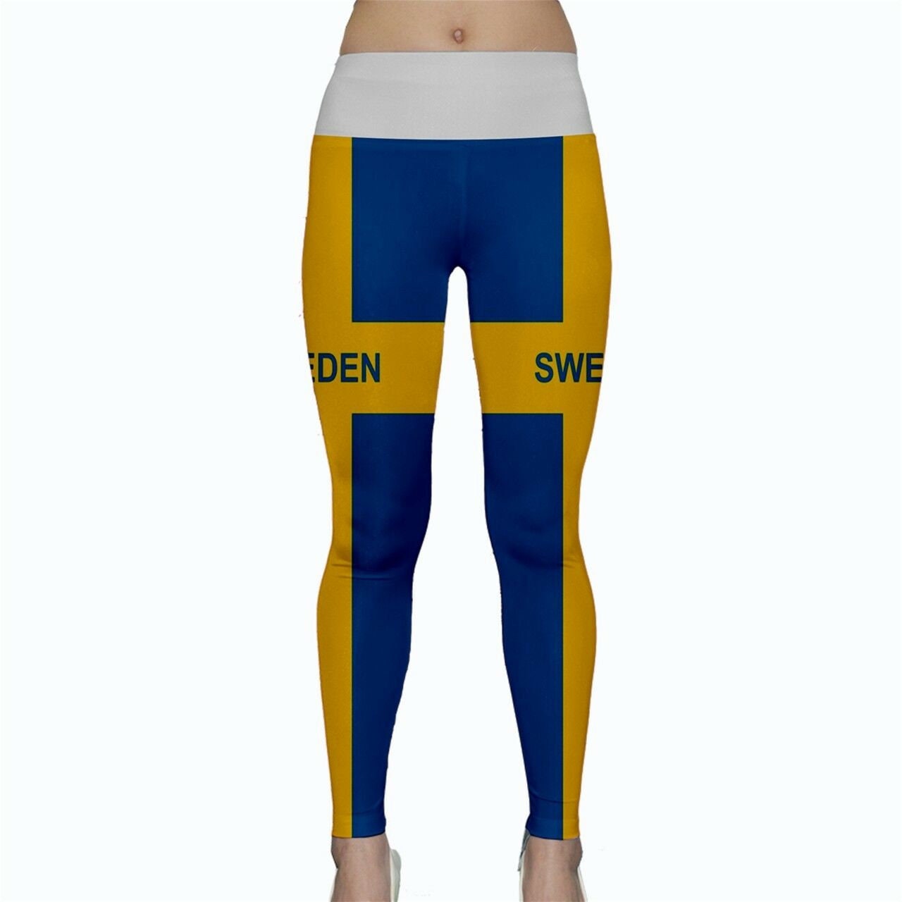 Sweden Flag Yoga Pants Leggings
