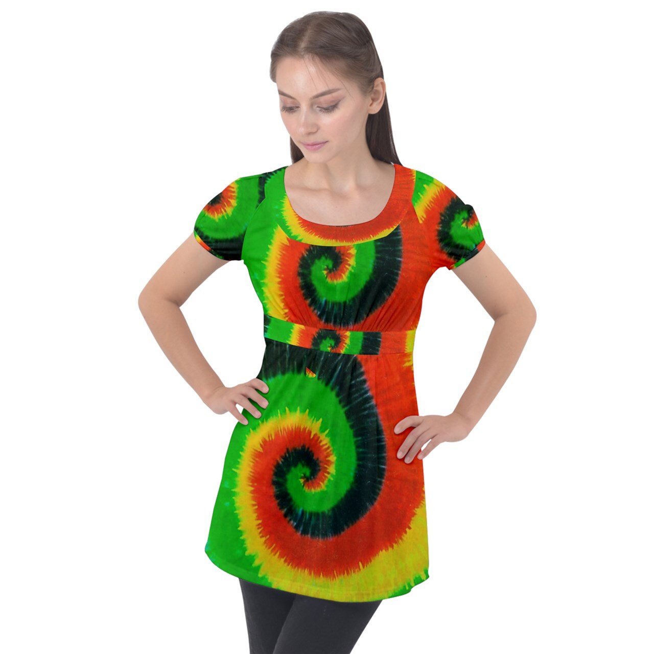 Tie Dye Pattern Sundress Dress