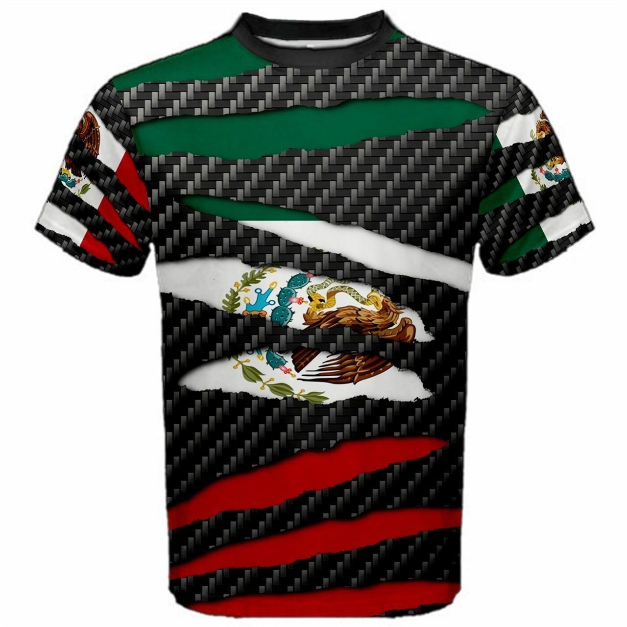 Mexico Beast Ripped Flag T-shirt