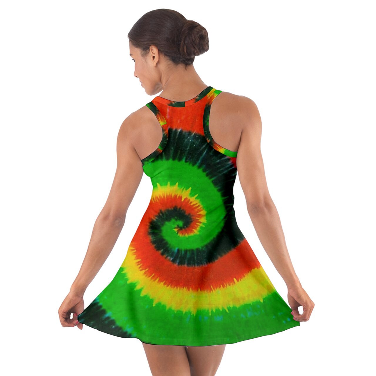 Tie Dye Pattern Sundress Dress