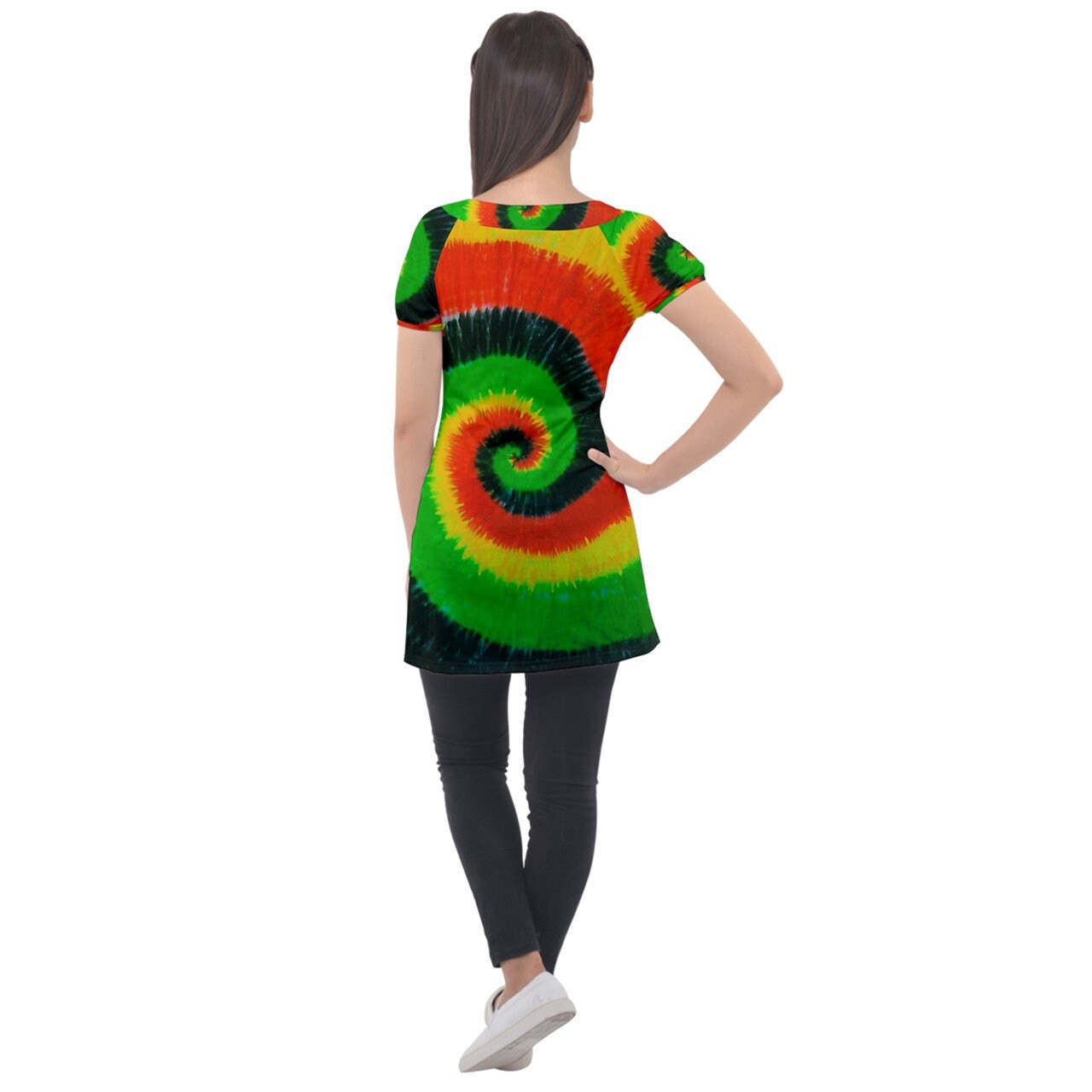 Tie Dye Pattern Sundress Dress
