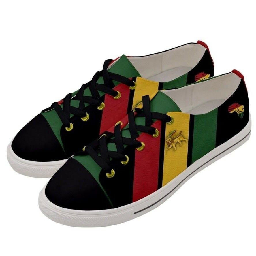Rasta Colors Lion of Judah Jamaica Casual Canvas Shoes