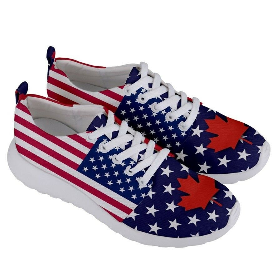 Unique United States / Canada Multi Flag Shoes
