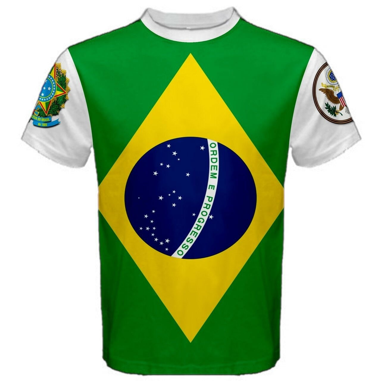 Brazil/United States Multi Flag T-shirt