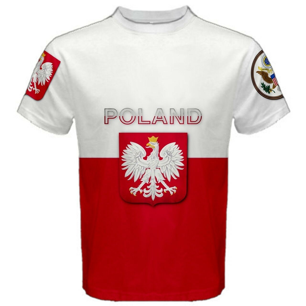 Poland/United States Multi Flag T-shirt