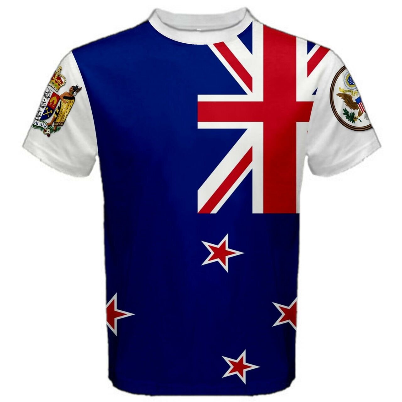 New Zealand/United States Multi Flag T-shirt
