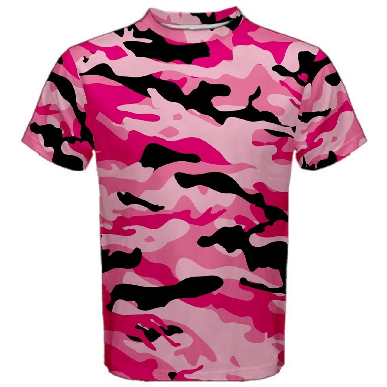Military Digital Red, Green, Blue. Purple, Teal Camouflage T-shirt