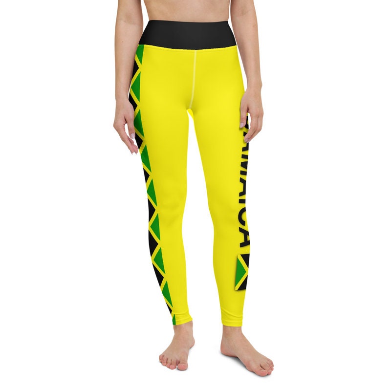 Jamaican National Country Flag Girl Yoga Pants Legging