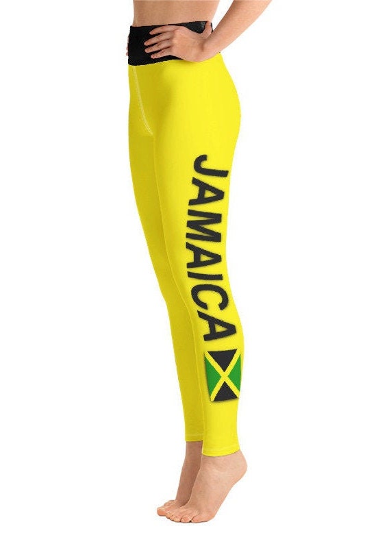 Jamaican National Country Flag Girl Yoga Pants Legging