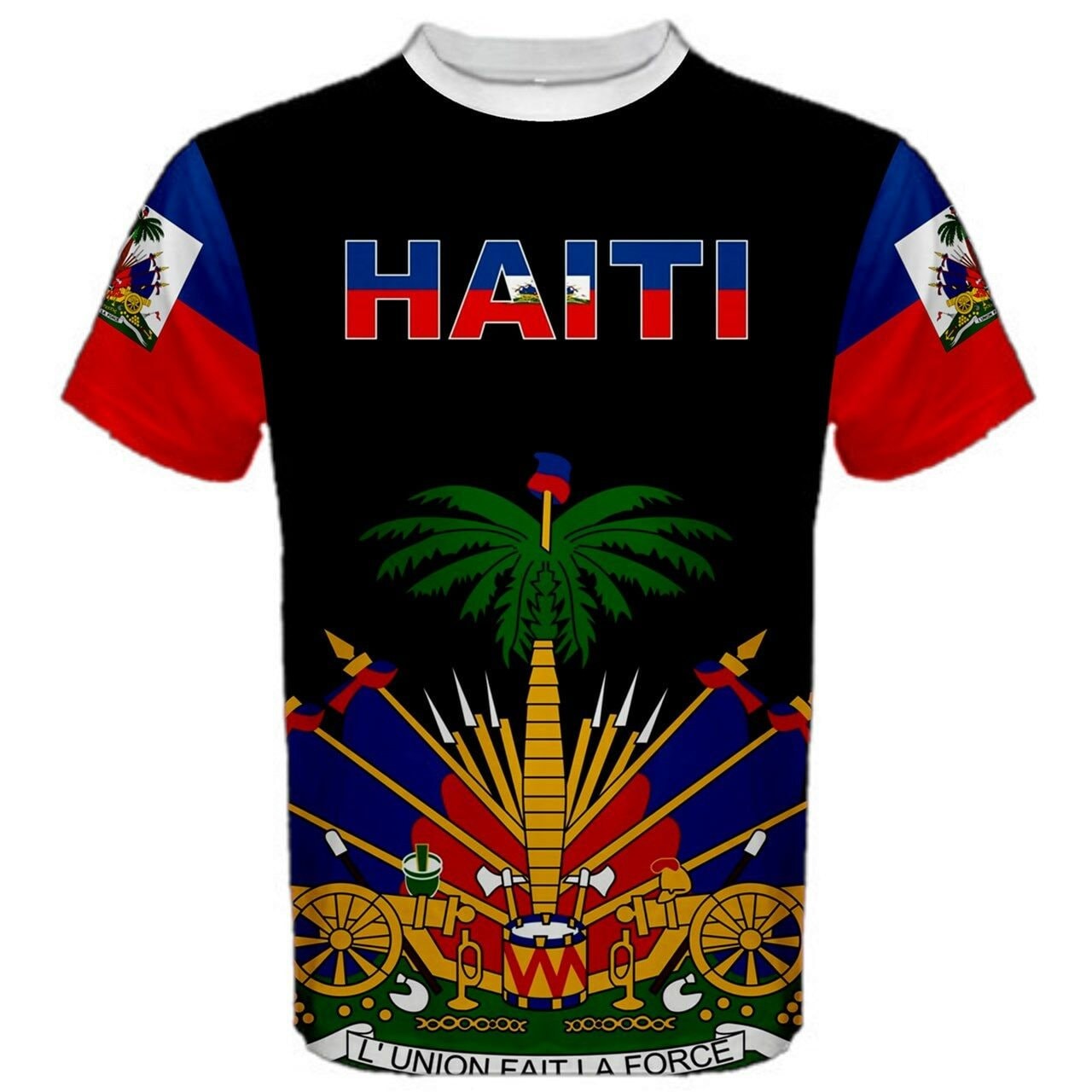 Haiti Map Flag Coat of Arms T-shirt