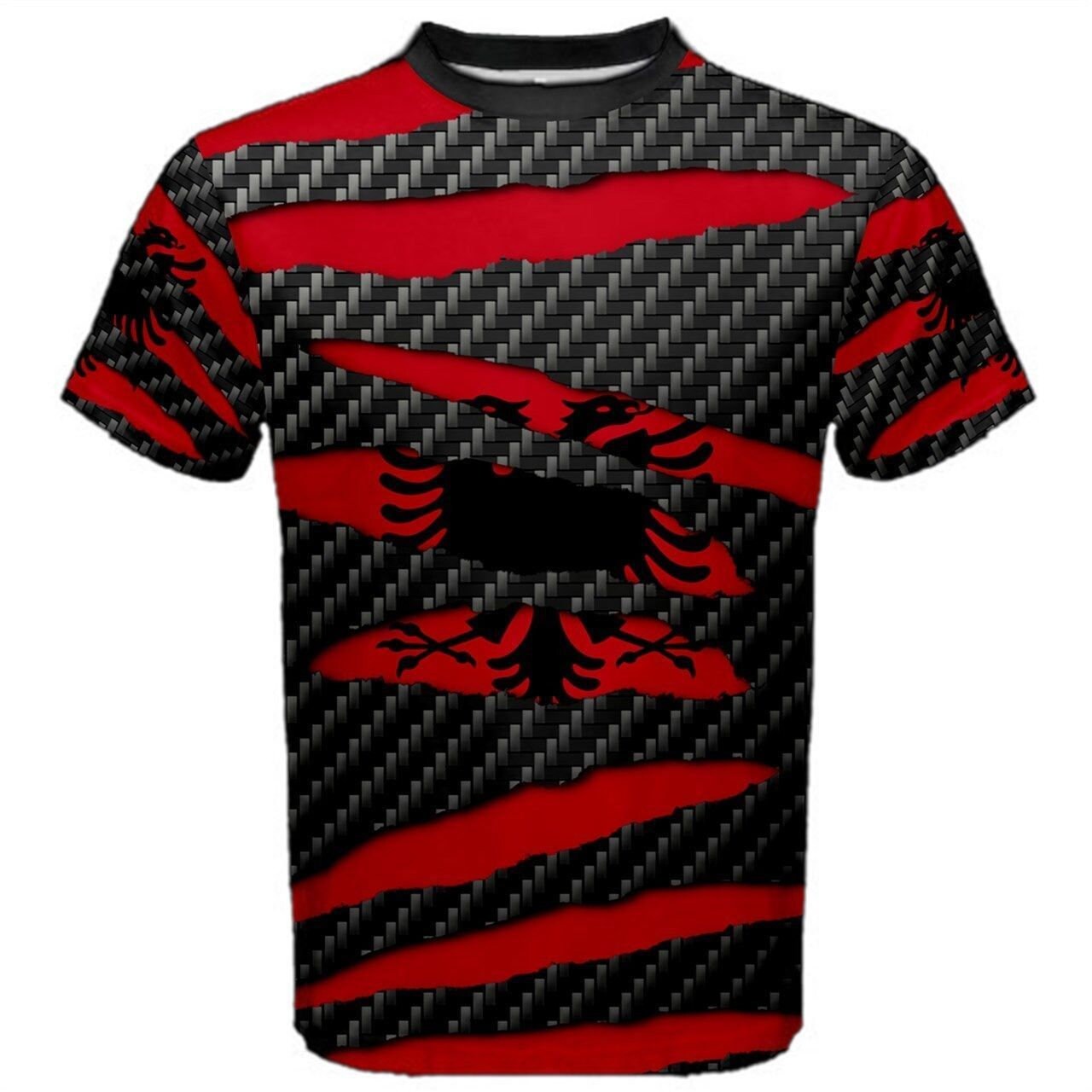Albania Beast Ripped Flag T-shirt