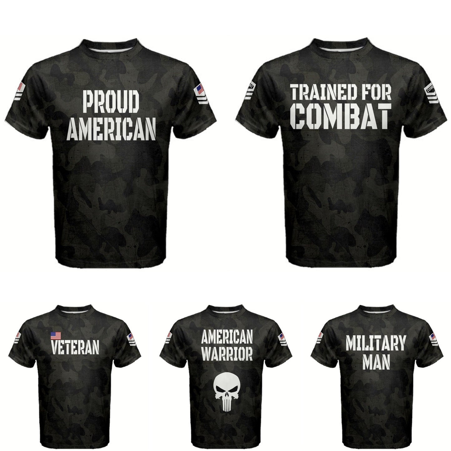 Military American Green Camouflage T-shirt