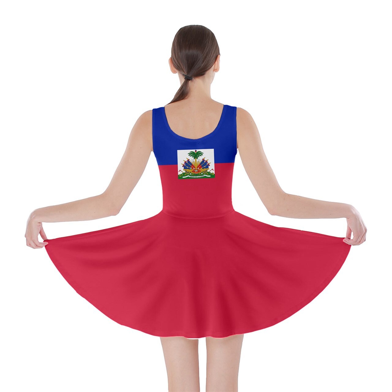 Haiti Coat of Arms Flag Girls Skater Dress *2 Styles Available