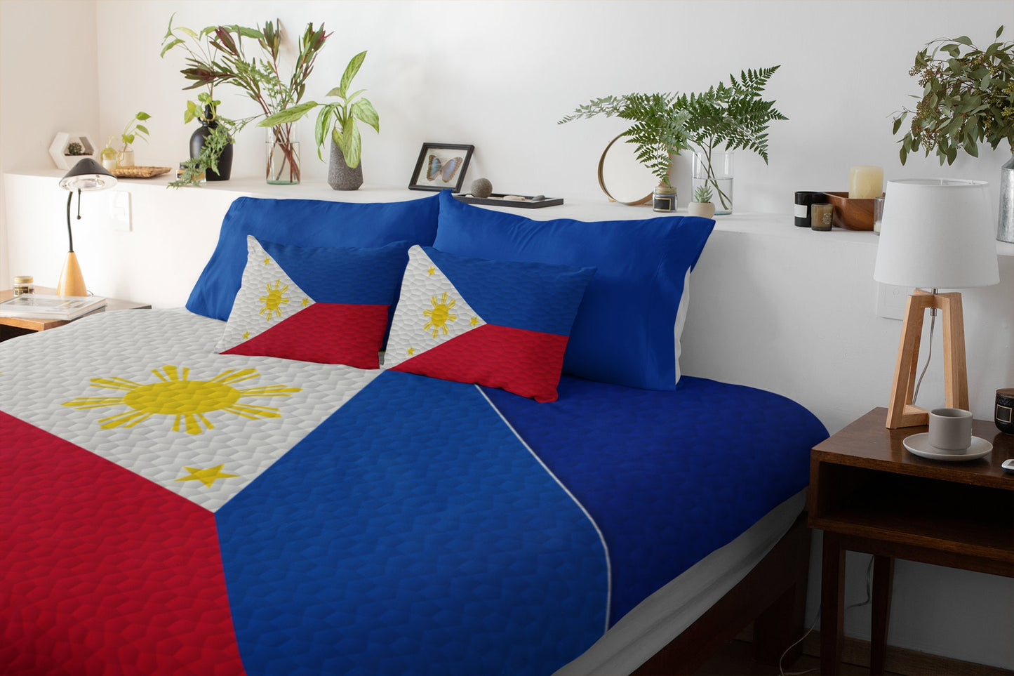 The Philippines National Flag Duvet Cover & 2 Matching Pillow Cases Bed Set