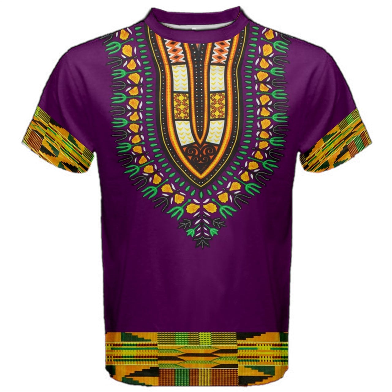 Dashiki Stlye Kente Cloth African Pattern Print T-shirt