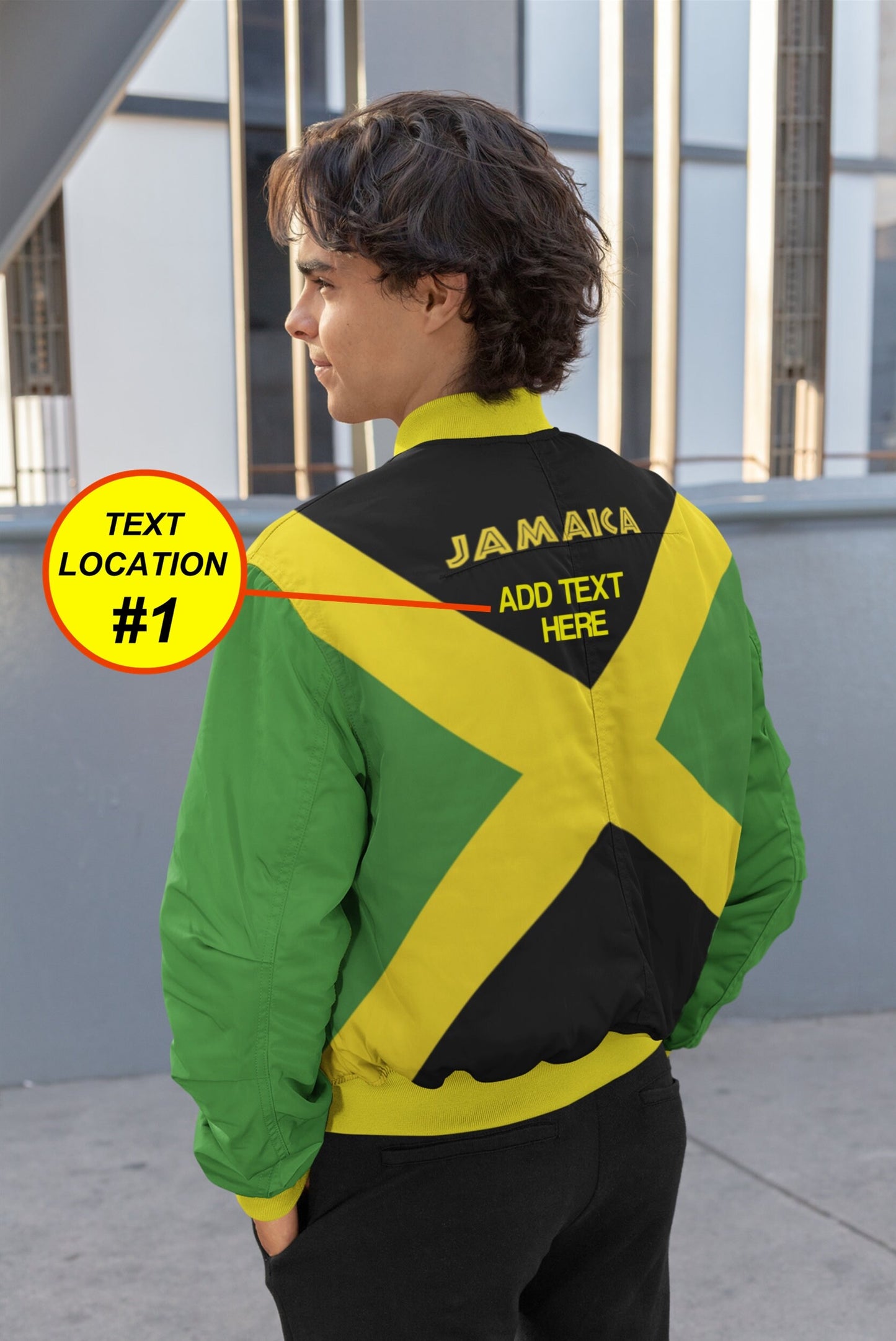 Jamaican Flag Bomber Jacket *Last Name or Custom Text Can Be Added To This Coat.