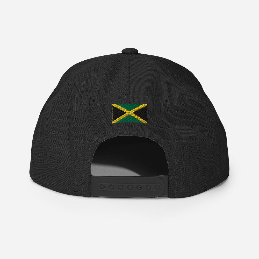 RUDEBWOY Jamaican Flag Wah Gaan Black or Camo Green Snapback Hat