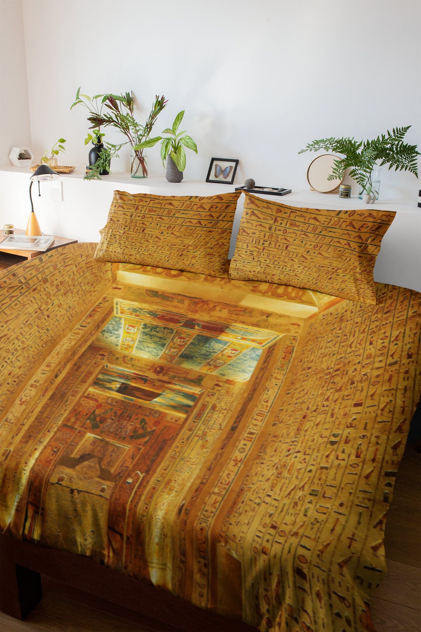 Ancient Egypt Hieroglyphics Duvet Cover & 2 Matching Pillow Cases Bed Set