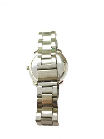 Puerto Rico Flag Stainless Steel Silver or Black Metal Mens Photo Watch