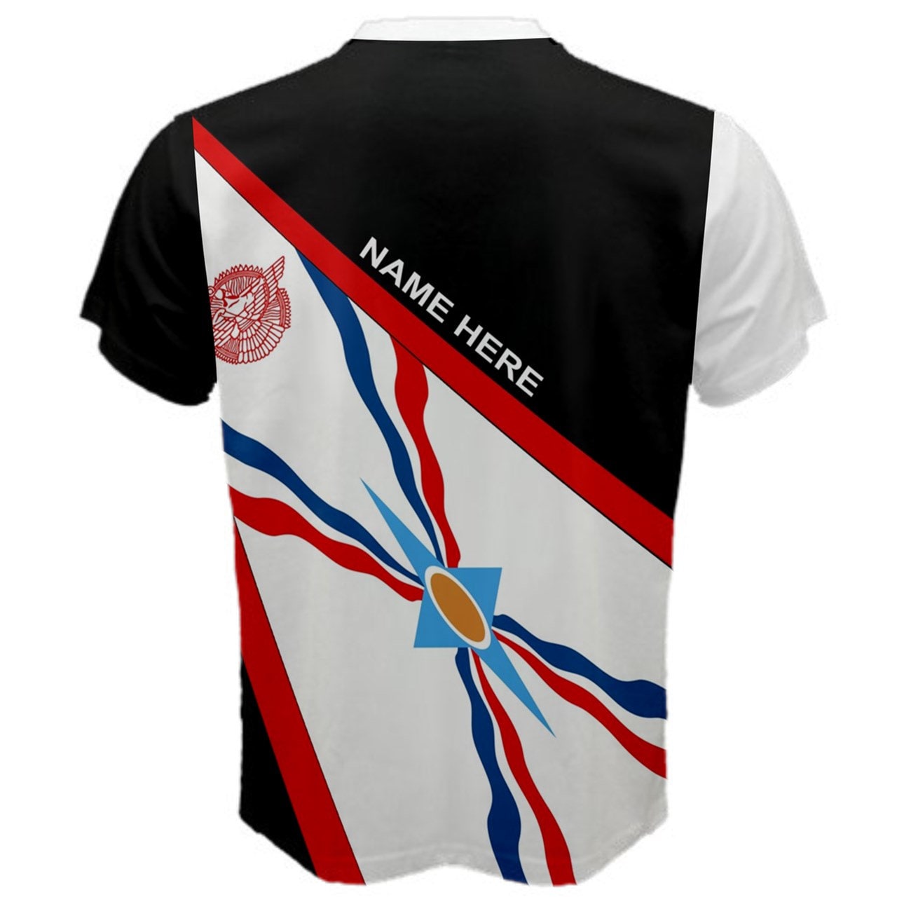 Custom Name Aššur Assyrian Empire Flag T-shirt