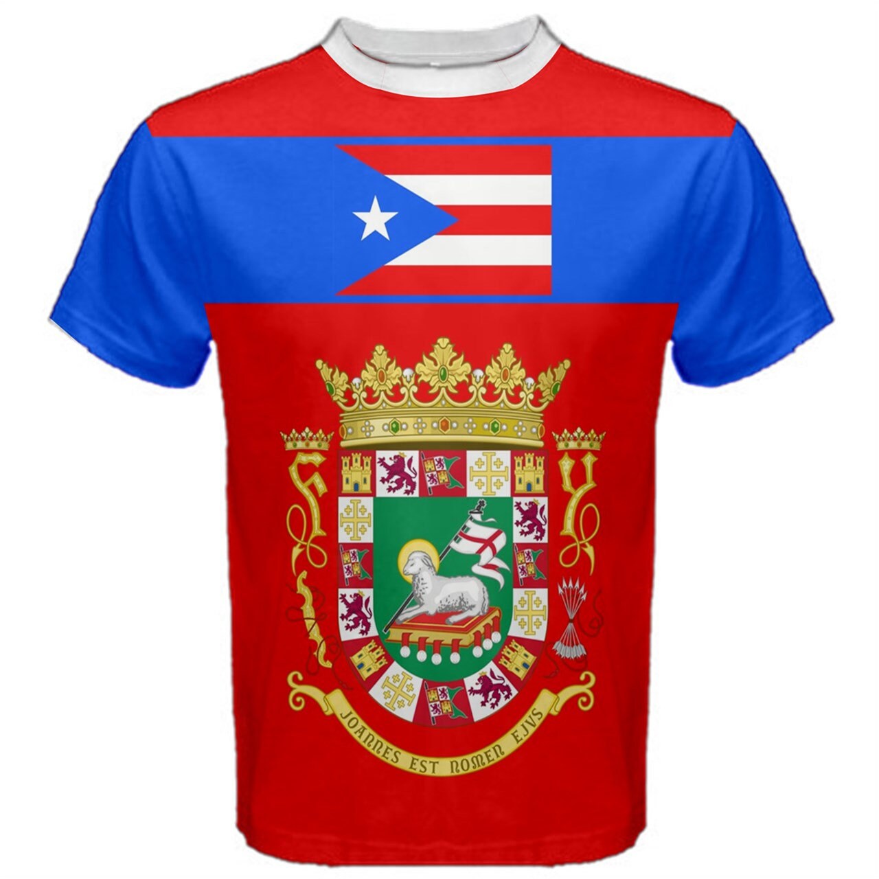 Custom Name Jersey Number Puerto Rico Flag T-shirt