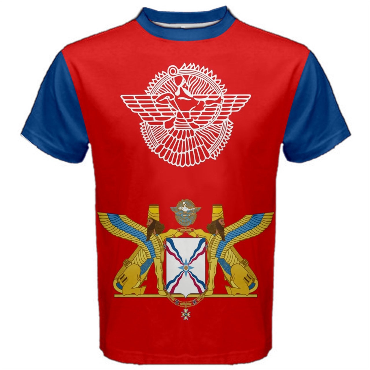 Assyria Custom Name Jersey Number Assyrian Empire Flag T-shirt