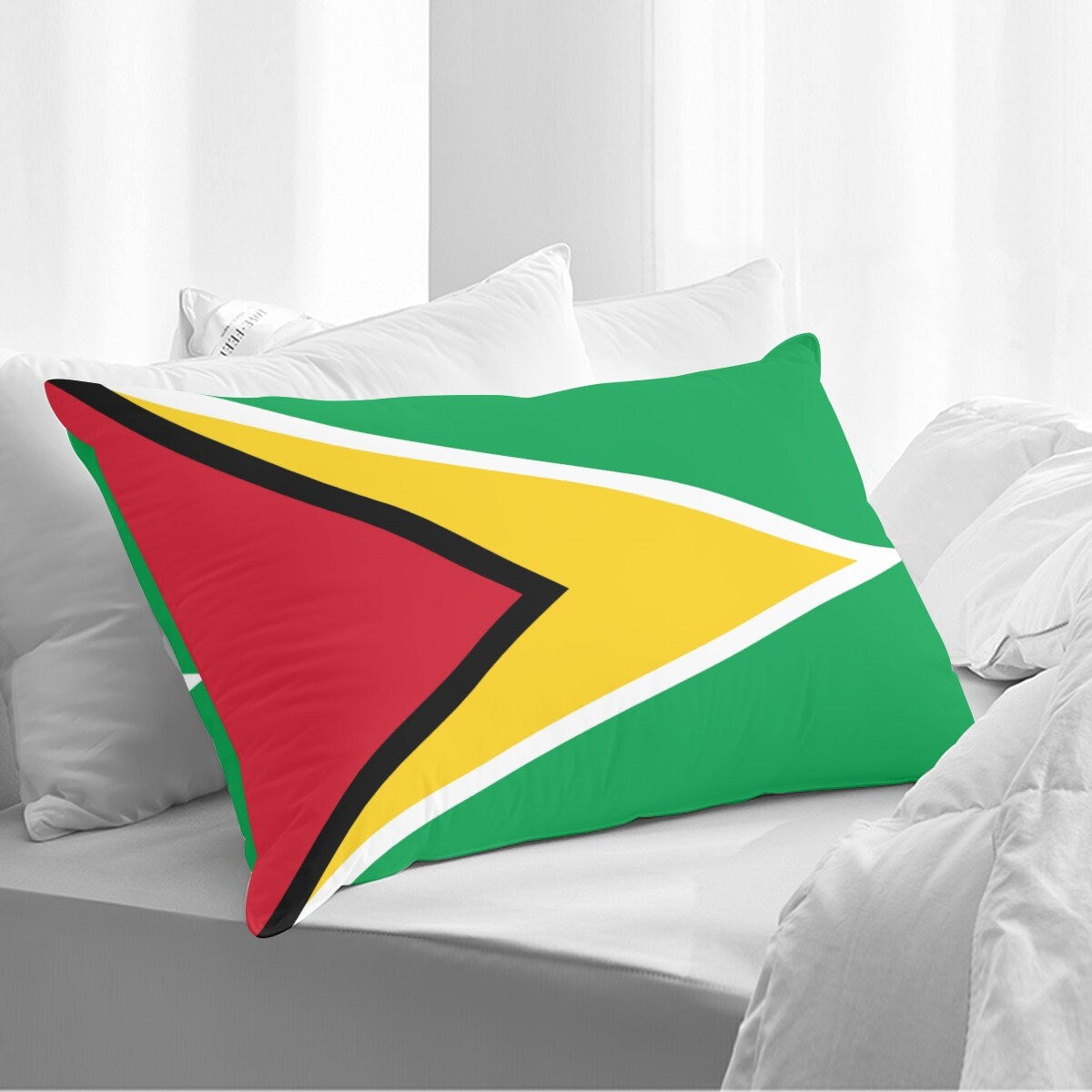Guyana Flag Double Side Printing Accent Pillow Cover *Vivid Colors(1PC)
