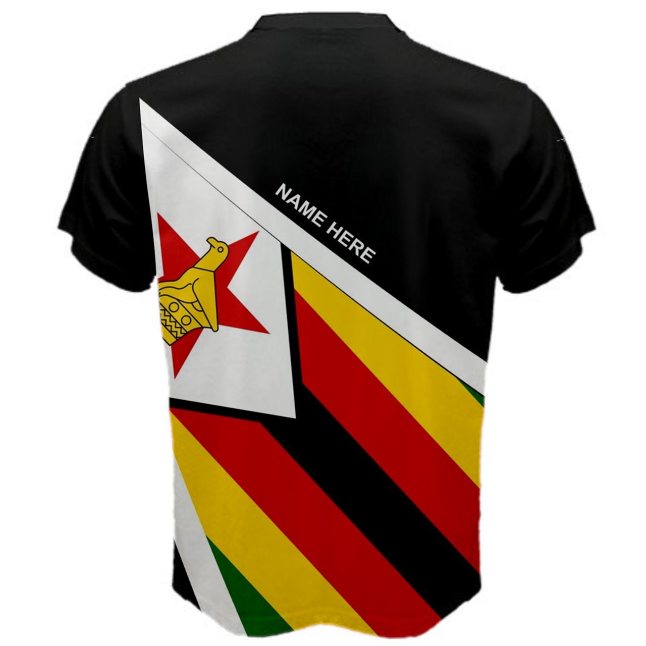 Custom Name Zimbabwe Flag Coat of Arms T-shirt
