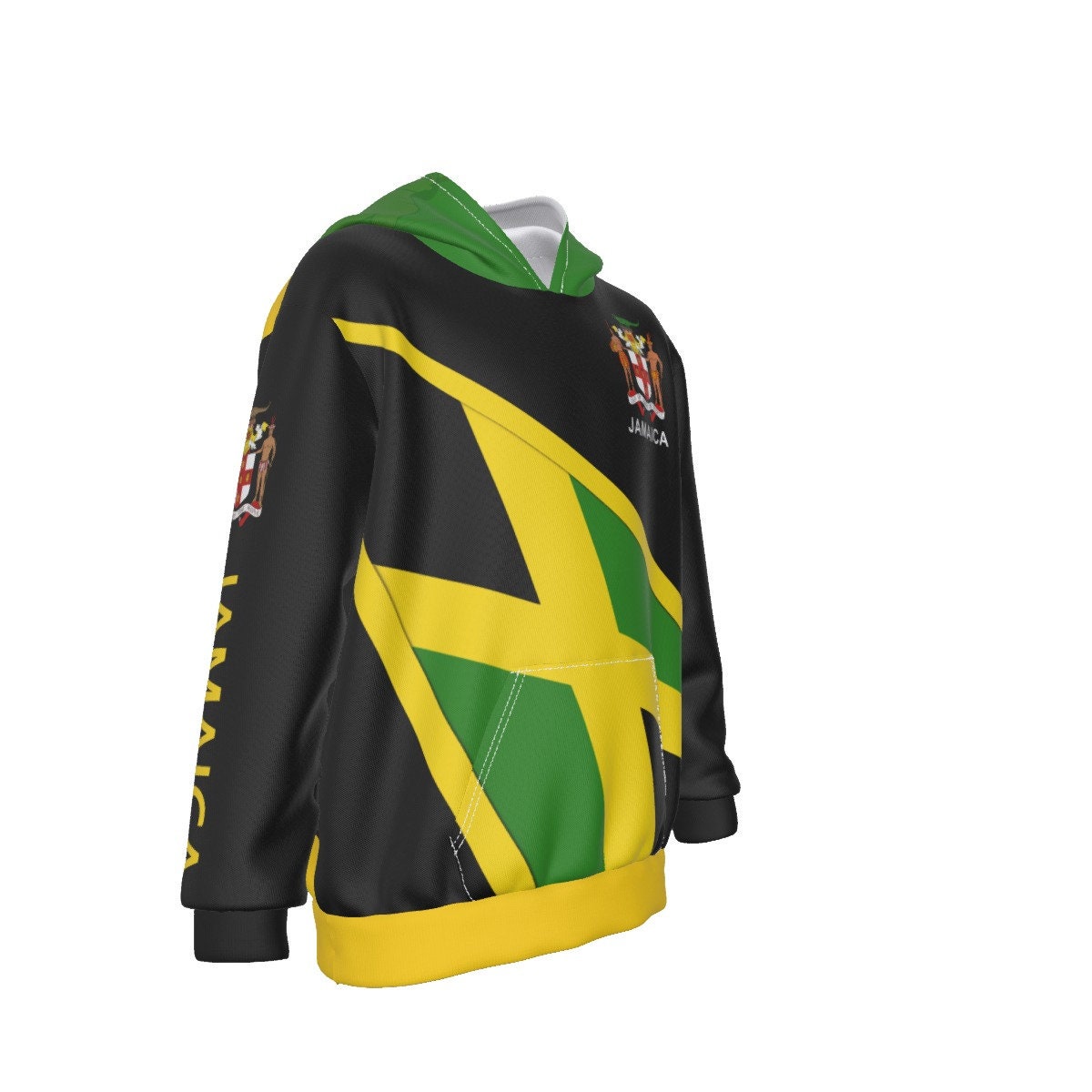 Jamaica Flag Coat of Arms Oversized Kid's Hoodie