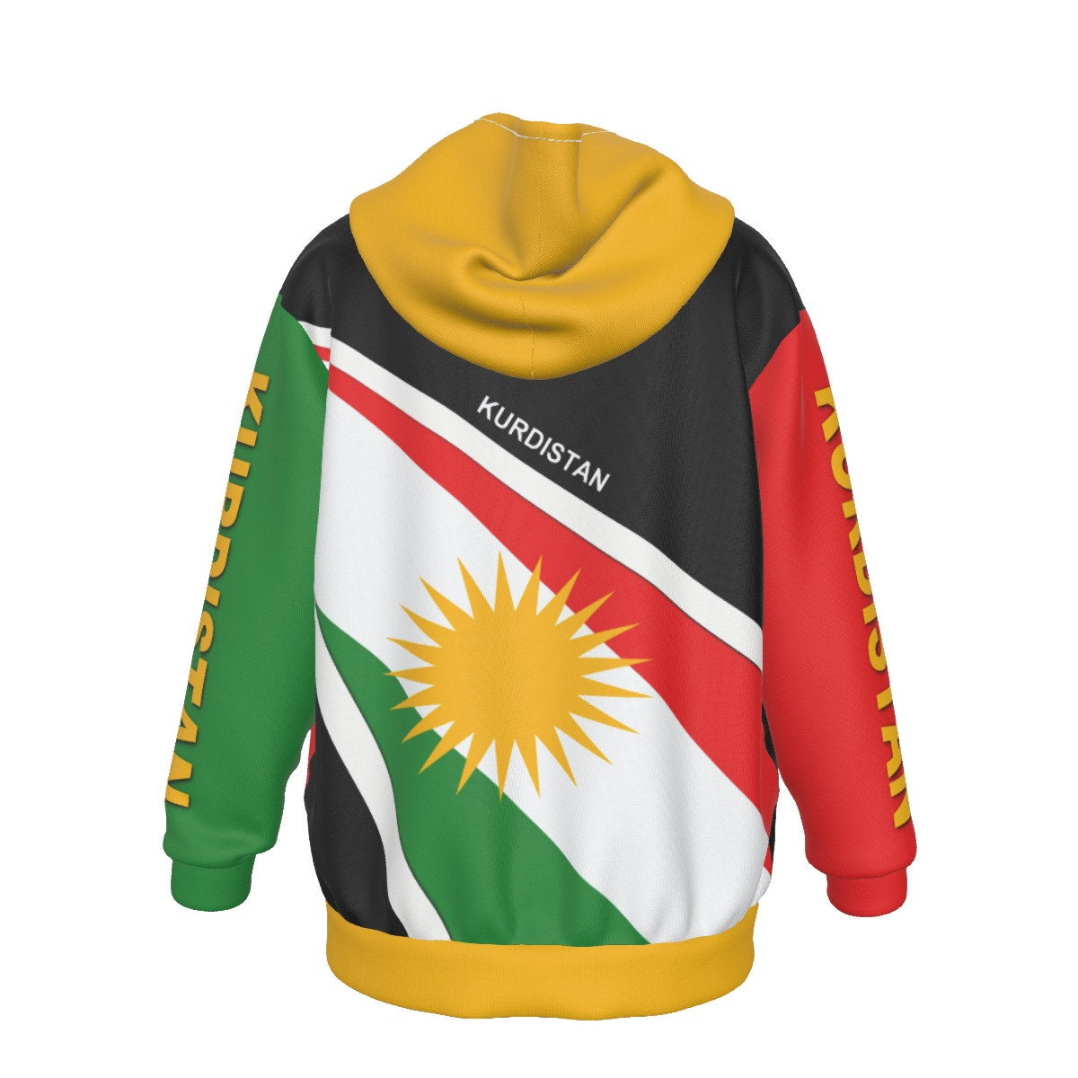 Unique Kurdistan Flag Coat of Arms Oversized Kid's Hoodie