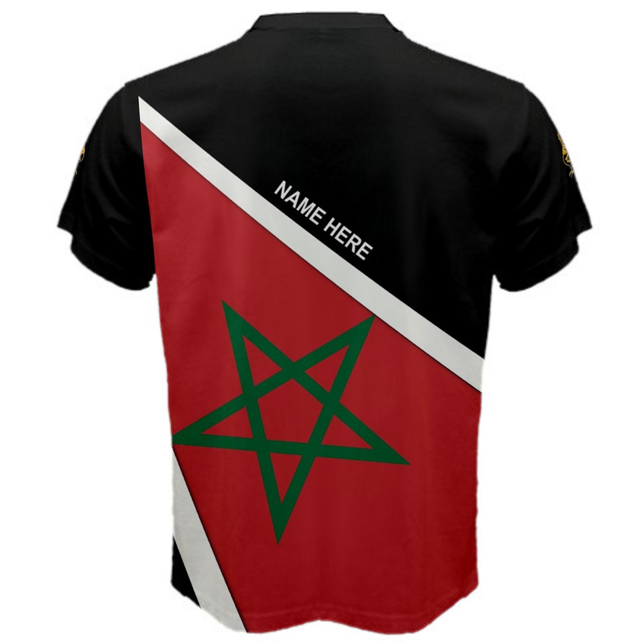Custom Name Morocco Flag Coat of Arms Men's & Kids T-shirts