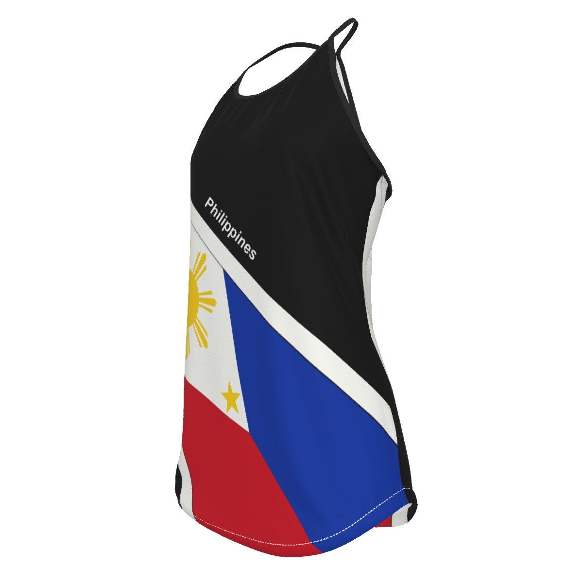 Philippines Flag Women's Criss-Cross Open Back Tank Top