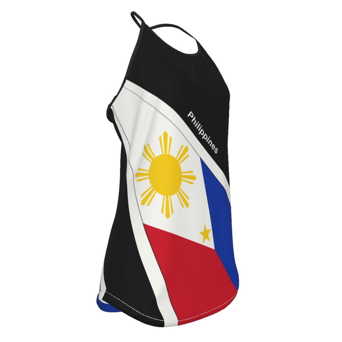 Philippines Flag Women's Criss-Cross Open Back Tank Top