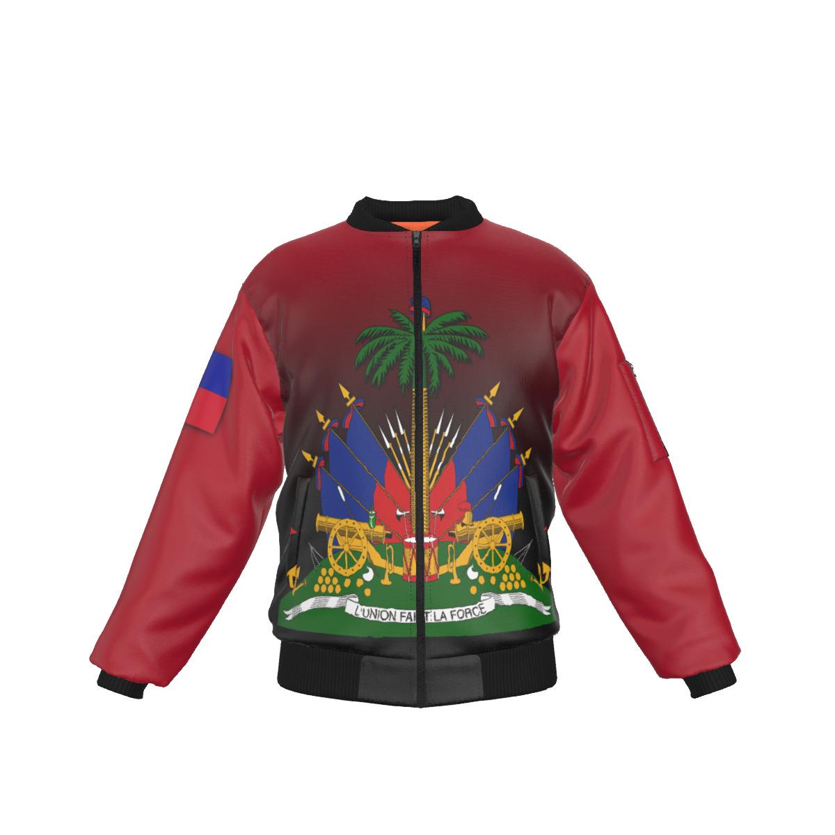 Haiti Coat of Arms Haitian Army Military Flight Bomber Jacket