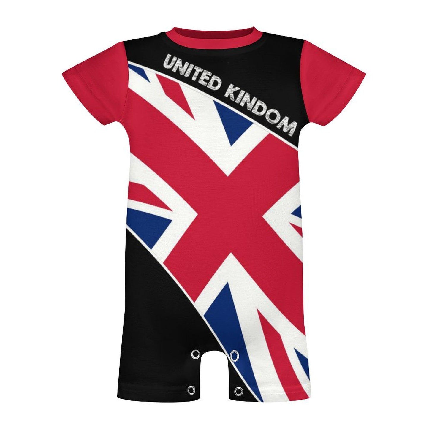Add Your Childs Name. United Kingdom Flag Newborn Baby Onesie Bodysuit Romper