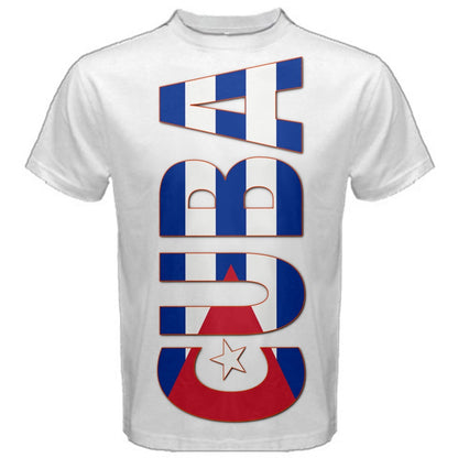Cuba Flag Text Logo T-shirt