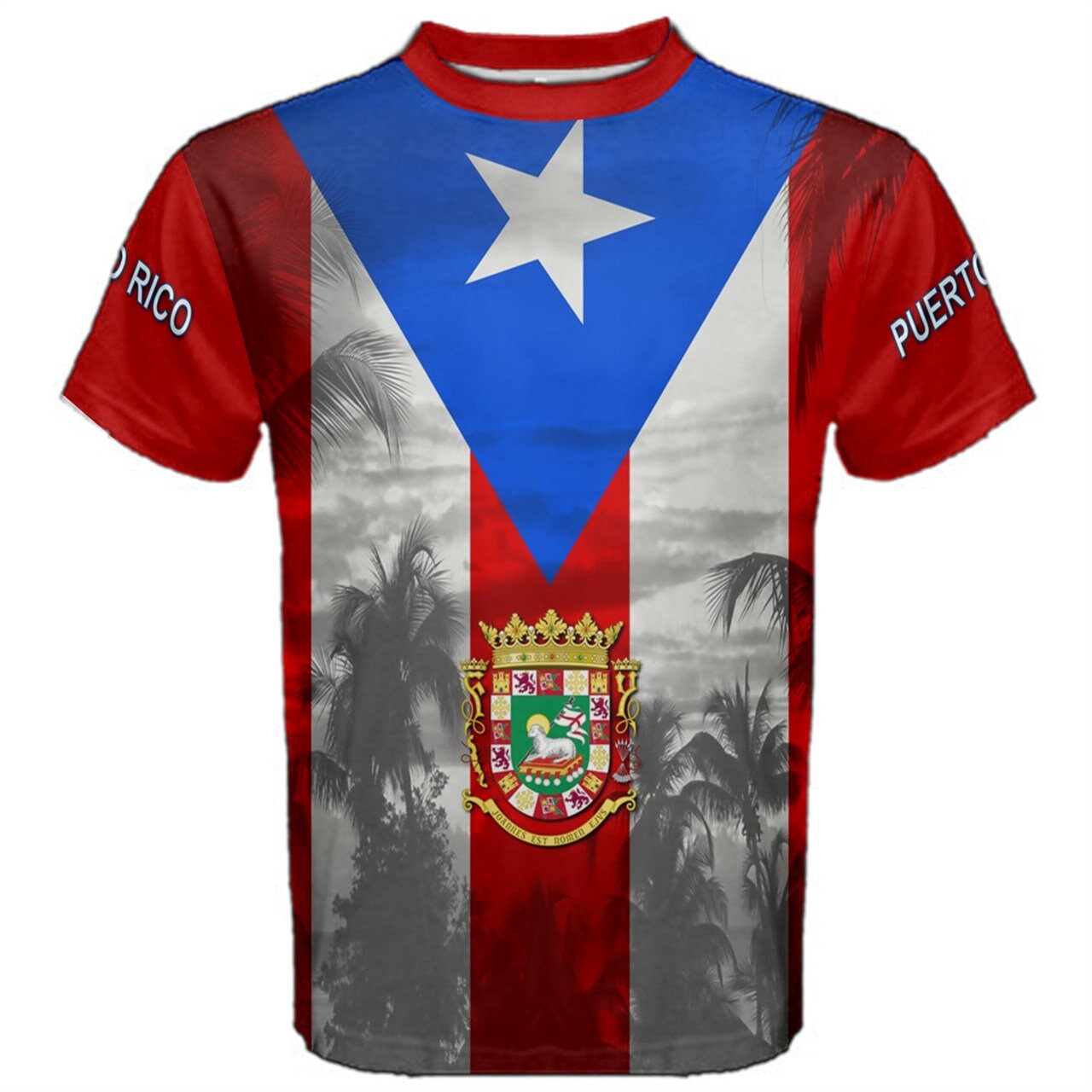 Puerto Rico Palm Tree National Flag T-shirt