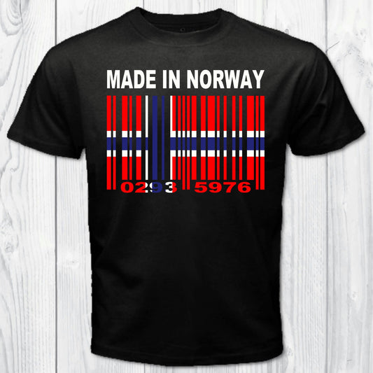 Made In Norway Barcode Flag Personalized T-shirt
