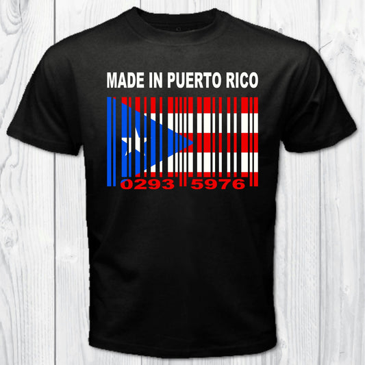 Made in Puerto Rico Barcode Flag Personalized T-shirt