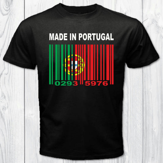 Made in Portugal Barcode Flag Personalized T-shirt