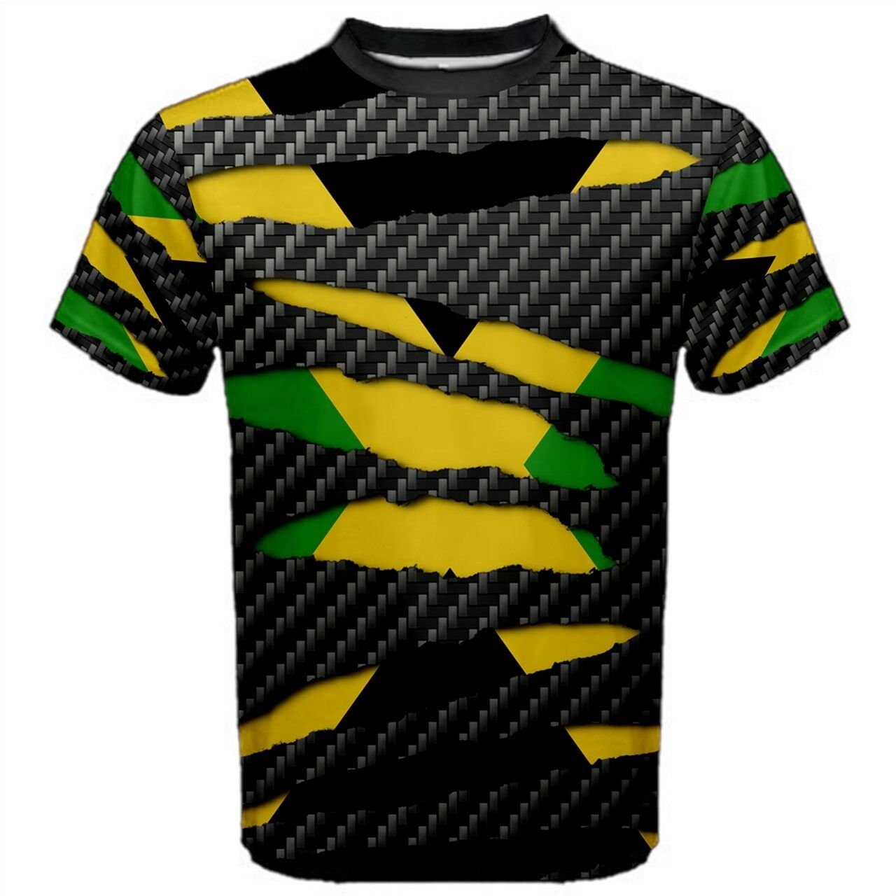 Jamaica Beast Ripped Flag T-shirt