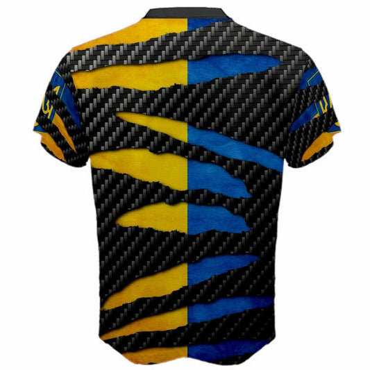 Ukraine Beast Ripped Flag T-shirt