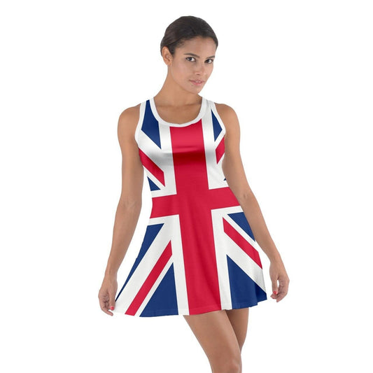 United Kingdom Union Jack  Flag Racerback Dress