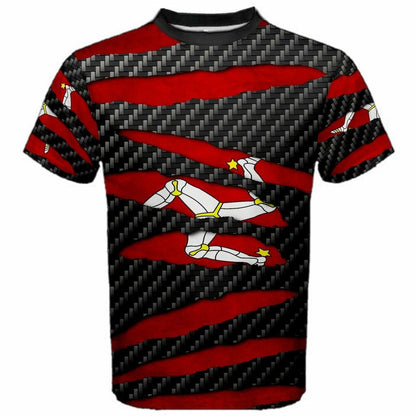 Isle of Man Flag Beast Ripped T-shirt