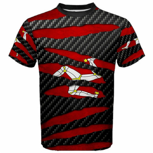 Isle of Man Flag Beast Ripped T-shirt