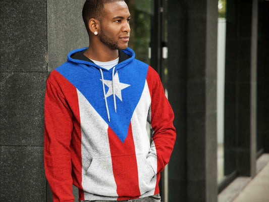 Puerto Rico Flag Pullover Hoodie