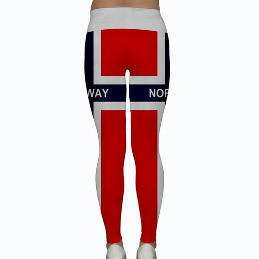 Norway Flag Yoga Pants Leggings