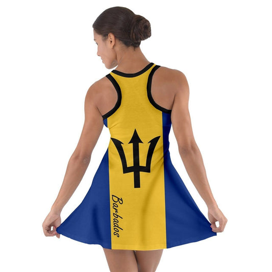Barbados Flag Cute Sleeveless Racerback Dress