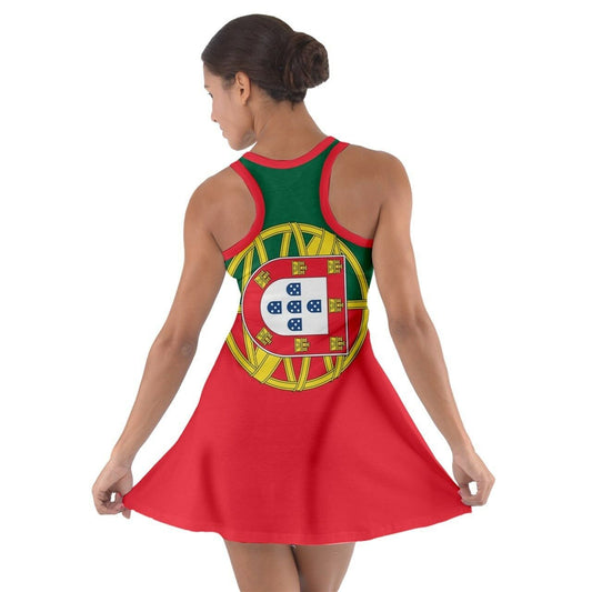 Portugal Flag Sleeveless Sundress Dress